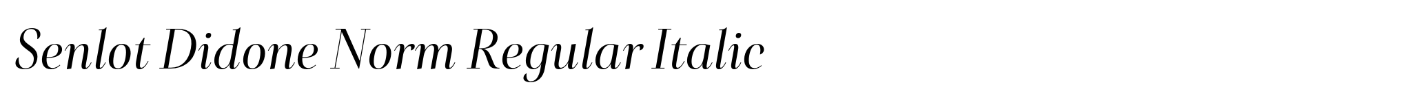Senlot Didone Norm Regular Italic image